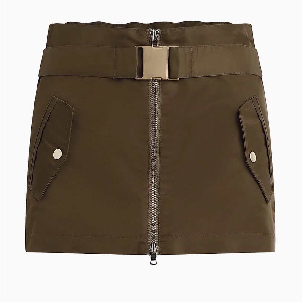 Hudson X Brooks Nader Grace Ann Micreaux Mini Skirt in Basin, New with Tags - Picture 6 of 11